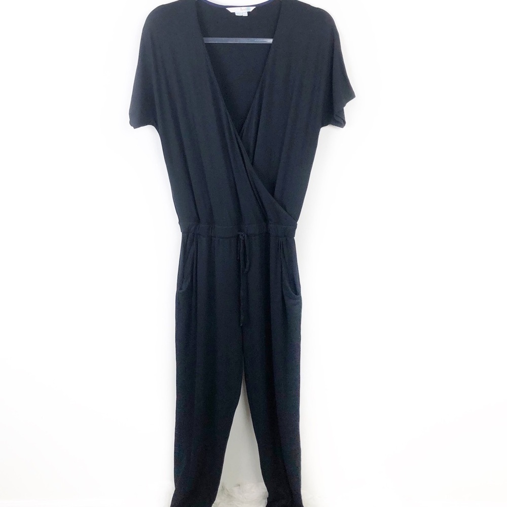 Boden Black Jersey Surplus Wrap Jumpsuit size: US 6R - Picture 3 of 13